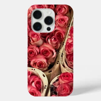 Funda Para iPhone 15 Pro Estuche para iPhone de mercado de flores