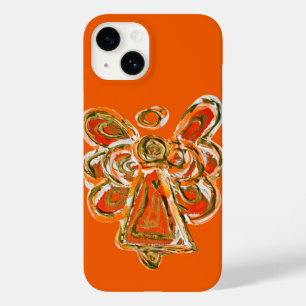 Funda Para iPhone 14 De Case-Mate Estuche para iPhone de naranja Guardian Angel Art 