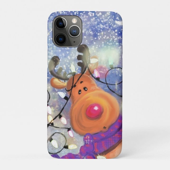 Funda De Case-Mate Para iPhone Estuche para iPhone de Navidades de renos felices (Reverso)