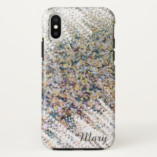 Funda Para iPhone XS Estuche para iPhone de nieve con hoja artística -