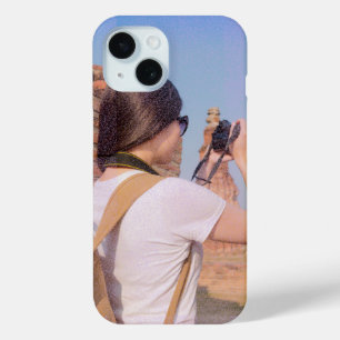 Funda Para iPhone 15 Estuche para iPhone de partículas pequeñas rosadas