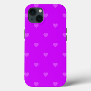 Funda Para iPhone 13 Estuche para iPhone de patrón de corazones púrpura