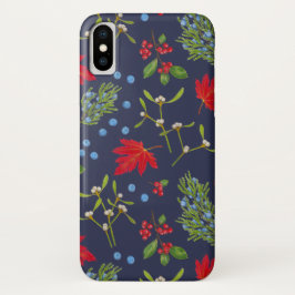 Funda Para iPhone X Estuche para iPhone de patrón de plantas botánicas