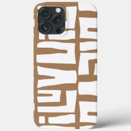 13 Pro Max Estuche para iPhone de patrón tribal I LUV U Funda