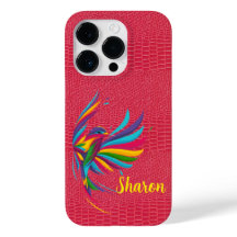 Estuche para iPhone de piel de reptil rojo / iPad