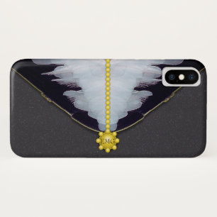 Funda Para iPhone X Estuche para iPhone de plumas y terciopelo