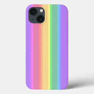 Funda Para iPhone 13 Estuche para iPhone de rainbow stripes Pastel Fund