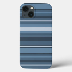 Funda Para iPhone 13 Estuche para iPhone de rayas gris-azul Funda-mate