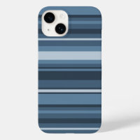 Estuche para iPhone de rayas gris-azul Funda-mate