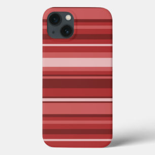 Funda Para iPhone 13 Estuche para iPhone de rayas rojas Funda-Mate