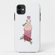 Estuche para iPhone de Rótulo de amor coreano Fing
