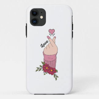 Funda Para iPhone 11 Estuche para iPhone de Rótulo de amor coreano Fing