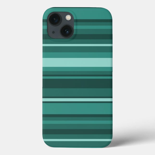 Funda De Case-Mate Para iPhone estuche para iPhone de tiras verde azuladas Funda- (Reverso)