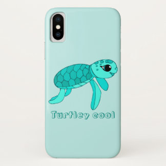 Funda Para iPhone X Estuche para iPhone de tortuga de bebé fresca