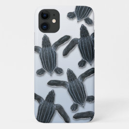 Funda Para iPhone 11 Estuche para iPhone de tortuga marina de cuero
