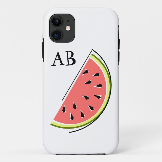 Funda De Case-Mate Para iPhone Estuche para iPhone de Watermelon Slice 'Monograma (Reverso)