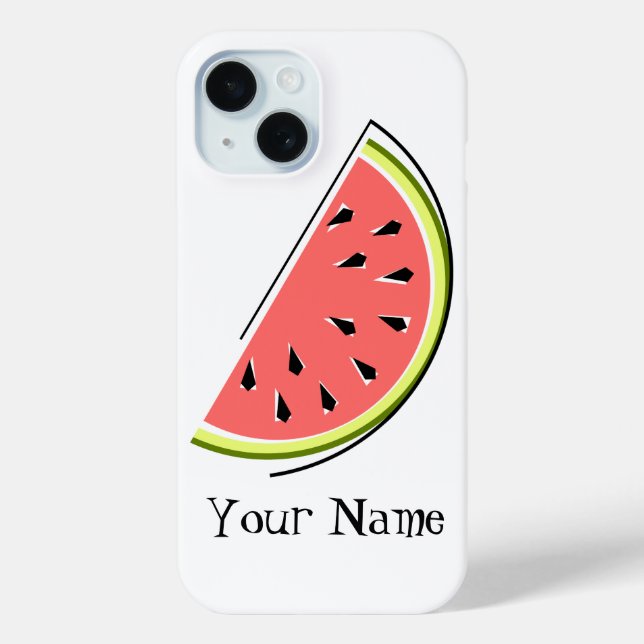 Funda De Case-Mate Para iPhone Estuche para iPhone de Watermelon Slice 'Name' (Reverso )