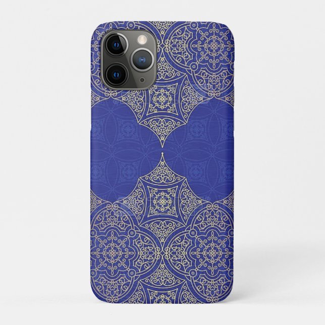Funda De Case-Mate Para iPhone Estuche para iPhone del templo azul indio (Reverso)
