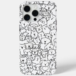 Funda Para iPhone 15 Pro Max Estuche para iPhone Doodle Perro
