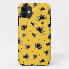 Funda Para iPhone 11 Estuche para iPhone duro con patrón de abeja