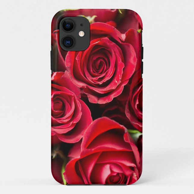 Funda De Case-Mate Para iPhone Estuche para iPhone duro con rosas rojas rojas (Reverso)