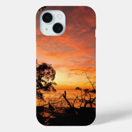 Funda Para iPhone 15 Estuche para iPhone Dusk Glow Tropical Sunset Cari