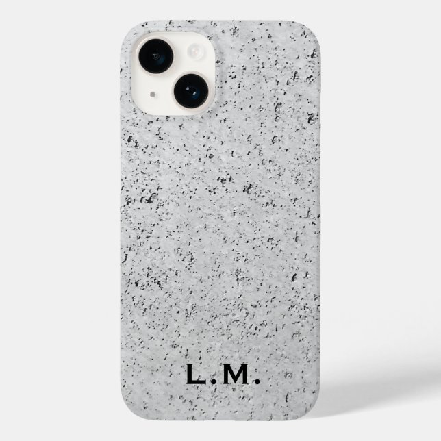 Funda De Case-Mate Para iPhone Estuche para iPhone en concreto monogramado (Reverso )