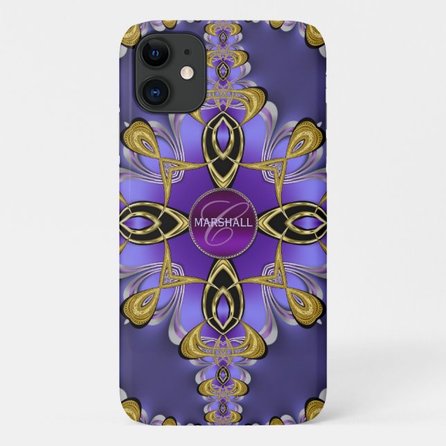 Funda De Case-Mate Para iPhone Estuche para iPhone estilo Purple Stylish Satin La (Reverso)