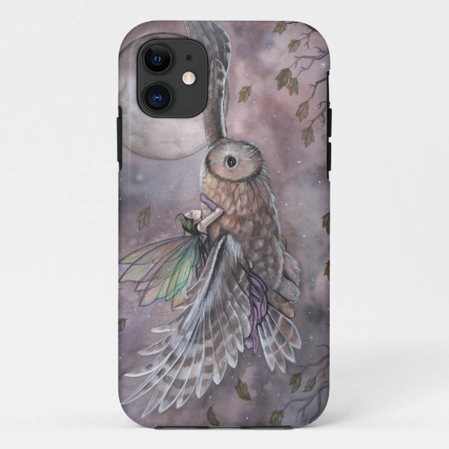 Funda De Case-Mate Para iPhone Estuche para iPhone Fantasy Art Fantasy and Owl (Reverso)