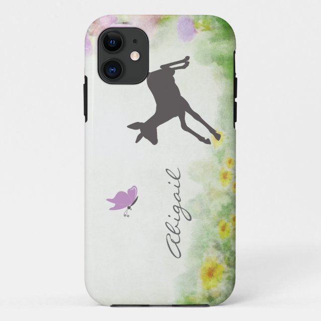 Funda De Case-Mate Para iPhone Estuche para iPhone Fawn y Butterfly personalizado (Reverso)