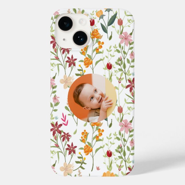 Funda De Case-Mate Para iPhone Estuche para iPhone Floral personalizado - Añadir  (Reverso )