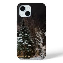 Estuche para iPhone Frosty Black Winter Forest
