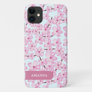 11 Estuche para iPhone Funda de flores de cerezo