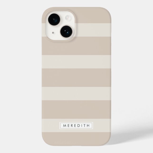 Funda De Case-Mate Para iPhone Estuche para iPhone Funda-Mate Beige-Stripe minima (Reverso )