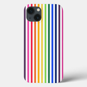 Funda Para iPhone 13 Estuche para iPhone Funda-Mate con rayas arcoiris 