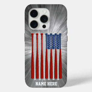 Funda Para iPhone 15 Pro Estuche para iPhone Funda-Mate de Béisbol América