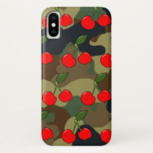Funda Para iPhone X Estuche para iPhone Funda-mate de cerezas militare