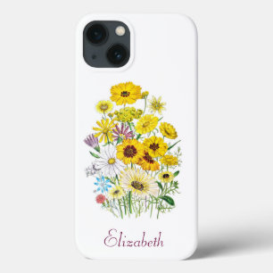 Funda Para iPhone 13 Estuche para iPhone Funda-Mate de Daisies personal