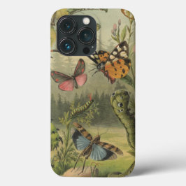 Funda Para iPhone 13 Pro Estuche para iPhone Funda-Mate de insectos botánic