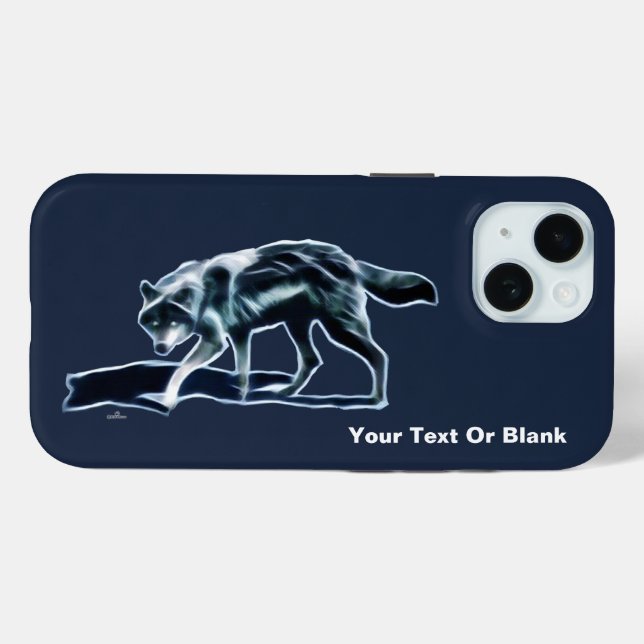 Funda De Case-Mate Para iPhone Estuche para iPhone Funda-Mate de Lobo oscuro (Reverso (Horizontal))
