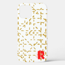 Estuche para iPhone Funda-Mate de Monograma Rojo d