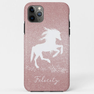 Funda Para iPhone 11 Pro Max Estuche para iPhone Funda-mate de Purpurina rosa U