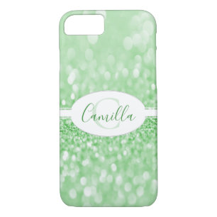 Funda Para iPhone 8/7 Estuche para iPhone Funda-mate de Purpurina verde