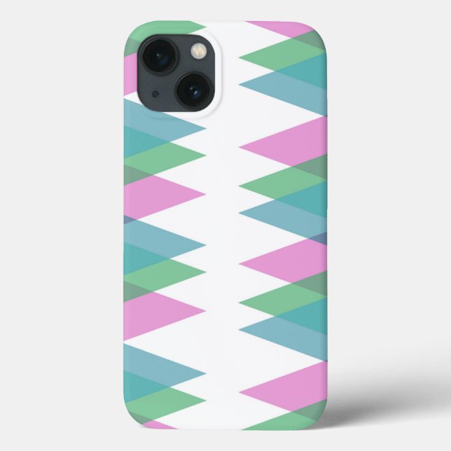 Funda De Case-Mate Para iPhone Estuche para iPhone Funda-Mate de triángulos rosa  (Reverso)