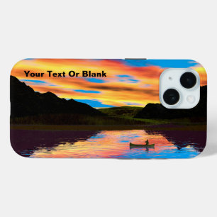 Funda Para iPhone 15 Estuche para iPhone Funda-Mate en el lago Sunset