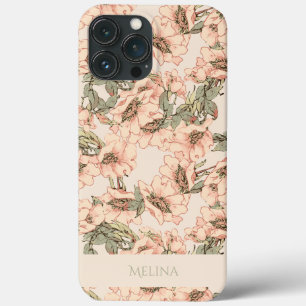 13 Pro Max Estuche para iPhone Funda rosa-mate para Rosas sil