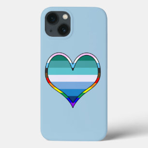 Funda Para iPhone 13 Estuche para iPhone Gay Pride Heart Funda-Mate
