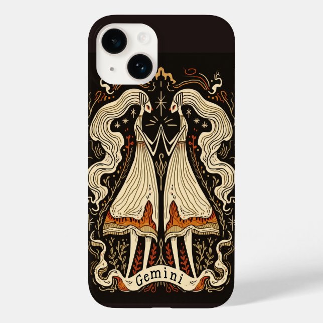 Funda De Case-Mate Para iPhone Estuche para iPhone Gemini Arte Zodiaco Celestial (Reverso )
