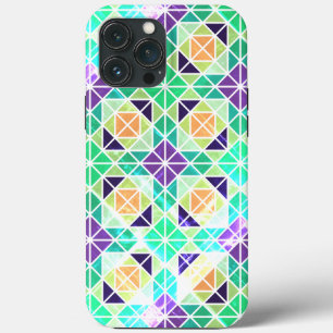 Funda Para iPhone 13 Pro Max Estuche para iPhone geométrico Mosaic Design Fund