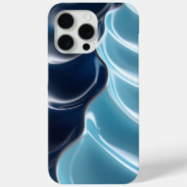 Funda Para iPhone 15 Pro Max Estuche para iPhone Glossy Blue Abstract